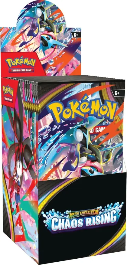 Pokémon TCG Mega Evolution Chaos Rising Booster Display (18 Booster Packs)