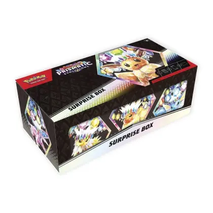 Boîte Surprise Évolutions Prismatiques Écarlate et Violet du JCC Pokémon ENG