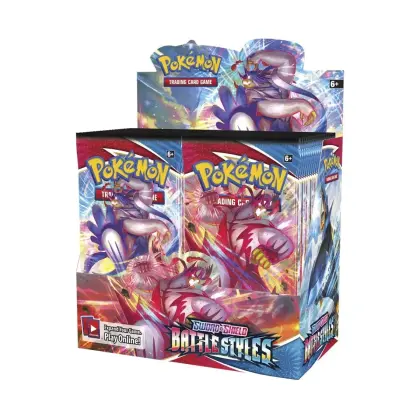 Boîte de présentation de boosters de styles de combat d'épée et de bouclier du JCC Pokémon (36 paquets) ENG