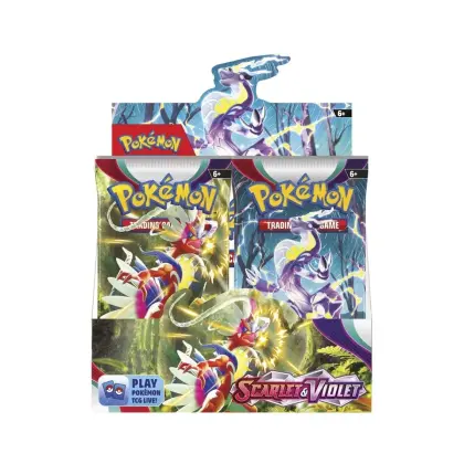 Boîte de présentation de boosters Écarlate et Violet du JCC Pokémon (36 paquets) ENG