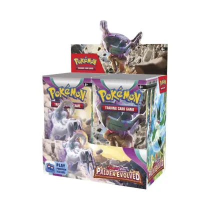 Boîte de présentation de boosters évolués Pokémon TCG Écarlate et Violet Paldea (36 paquets) ENG